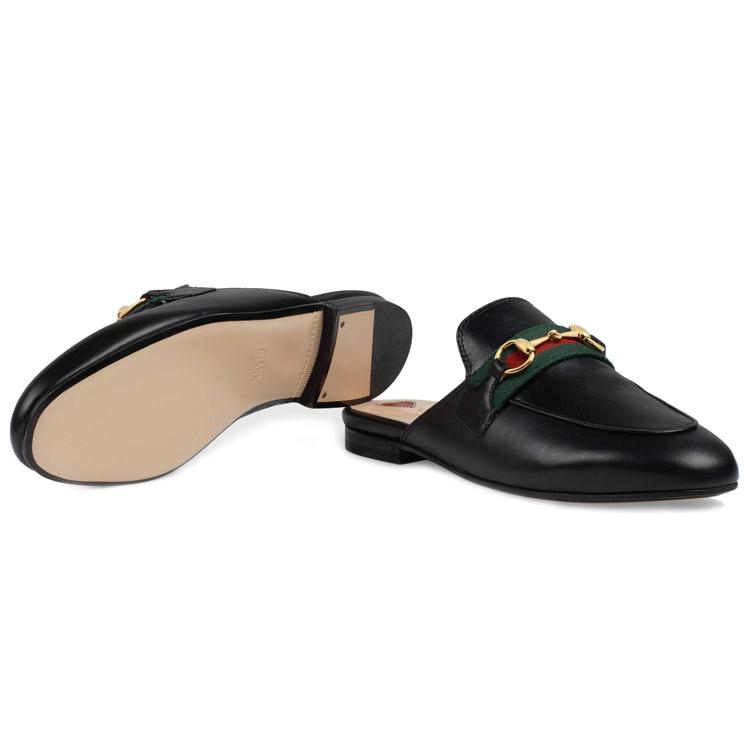 Gucci Womens Princetown Leather Slipper 'Black' (women's Sizes) Black Closed Toe Slippers 629084 CQXM0 1060