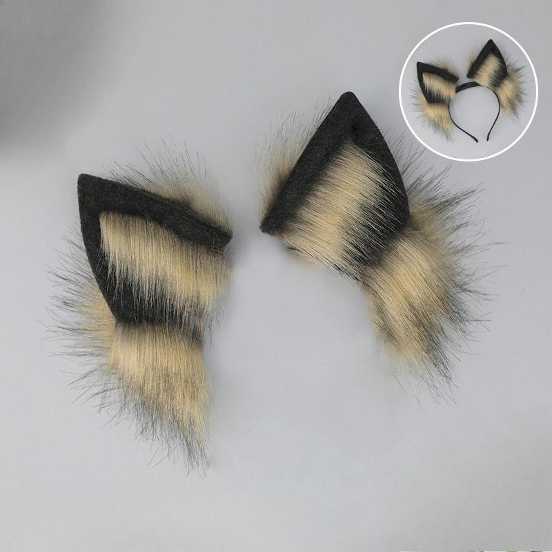 Rechargeable Plush Cat Ears Hair Accessory Cosplay Exhibition Movable Realistic Fox Ear Detachable Electric Headband Animal Ears