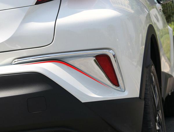För Toyota C-HR CHR 2016-2019 Krom Bakre Bakljus Dimljus Lampa Kåpa Trim Ramar