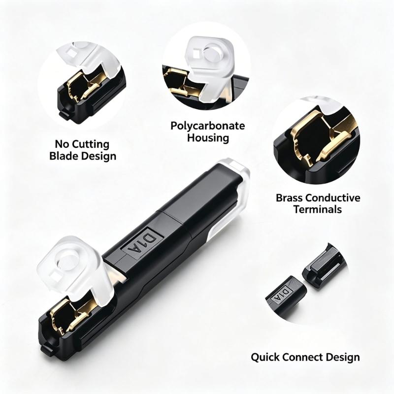 Quick Connection Cable Connector Easy and Quick Wiring Pluggable LED Wire Connector Single Wire Plug in Connector