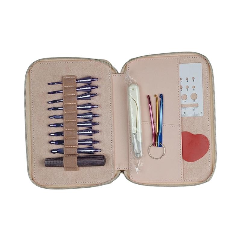 

Alumina Crochet Hook Set Featuring Detachable Designs Ergonomic Wood Handle Various Size And Storage Bag 1