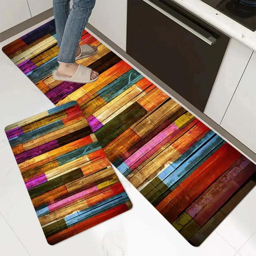 Waterproof PVC Floor Mat, Oil-proof, Large Area Rugs, Non-Slip Long Rug, Leather Foot Mats, Kitchen Carpet