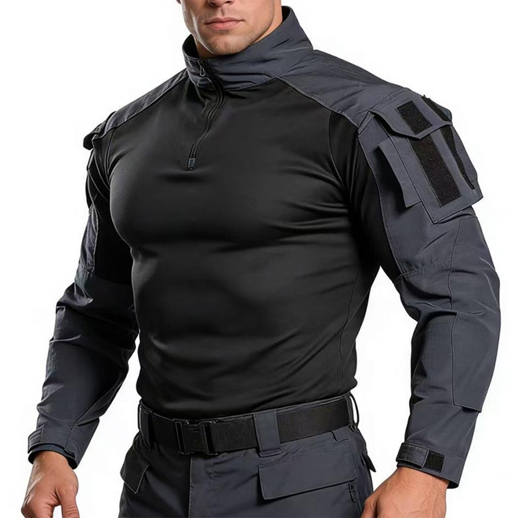 Men's Summer Long Sleeved American Camouflage Outdoor Training Suit