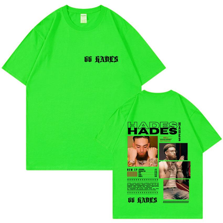 

Rapper Hades 66 Album Double Sided Print T Shrit Sports Short Sleeve Summer Cotton Mens Tshirt Casual Y2K Clothes Tee Fans Gift 3XL