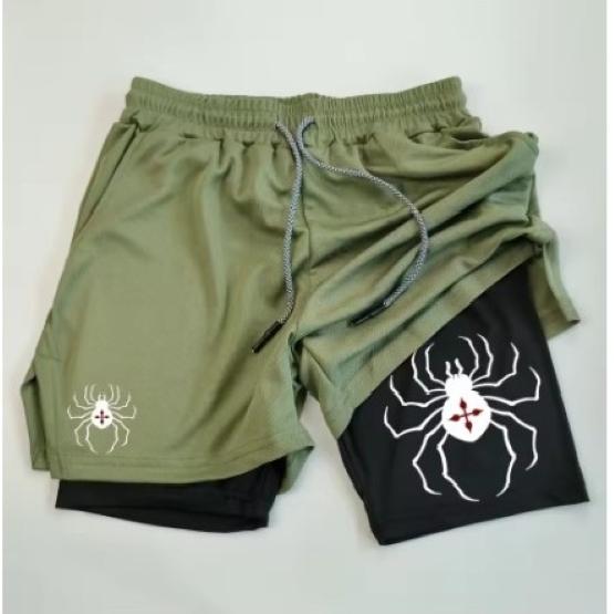 Muay Thai Kick Boxing MMA Shorts Spider Men Women Unisex Double Layer Quick Dry Breathable Training Sport Gym Fitness Workout