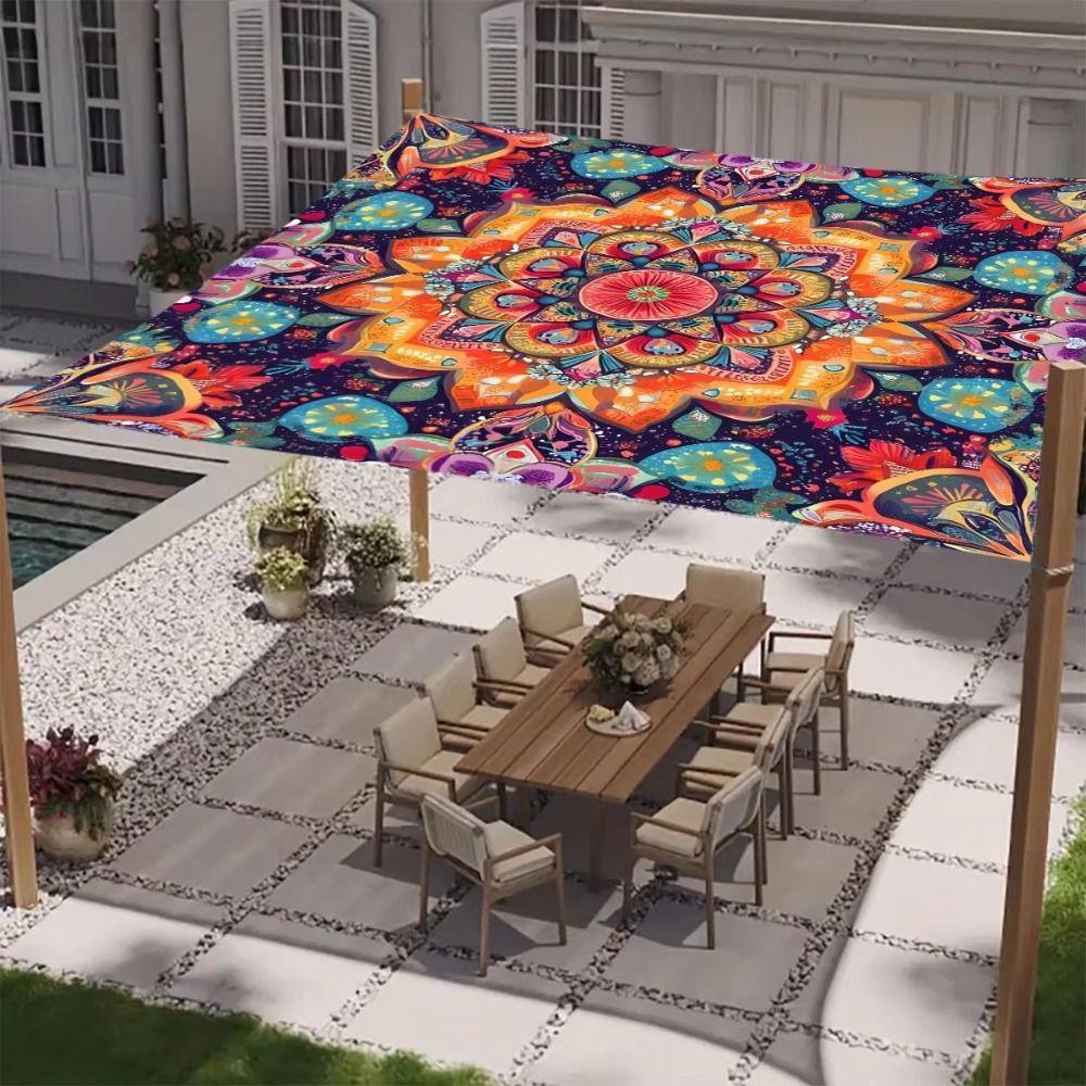 Waterproof Fabric Shade Cover Rectangular Shape UV Block Shade Sunshade Sail Swimming Pool