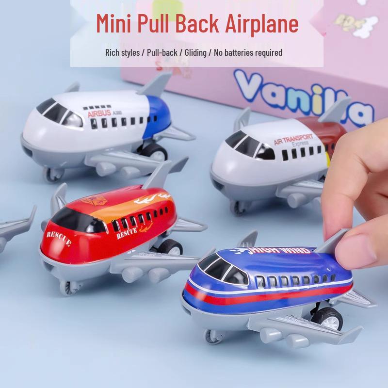 Children's Alloy Pull-back Airplane Toy Model - Ideal for Kindergarten and Primary School Gifts
