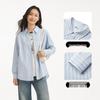 Hotwind Damen Lässige Lockere Gestreifte Hemdjacke