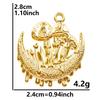 6pcs Cute Mushroom Cherry Flower Pendants Real Gold Plated Stainless Steel Charms For Jewelry Making Supplies DIY Bracelets Bulk