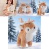 Reindeer Stuffed Animal Plush Doll With Soft Fabric For Christmas Decorations And Gifts