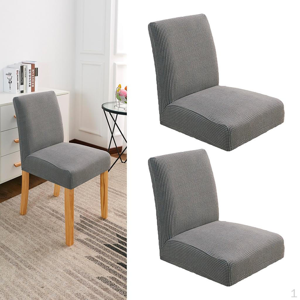 

2pcs Spandex Removable Dining Room cover Low Back Seat