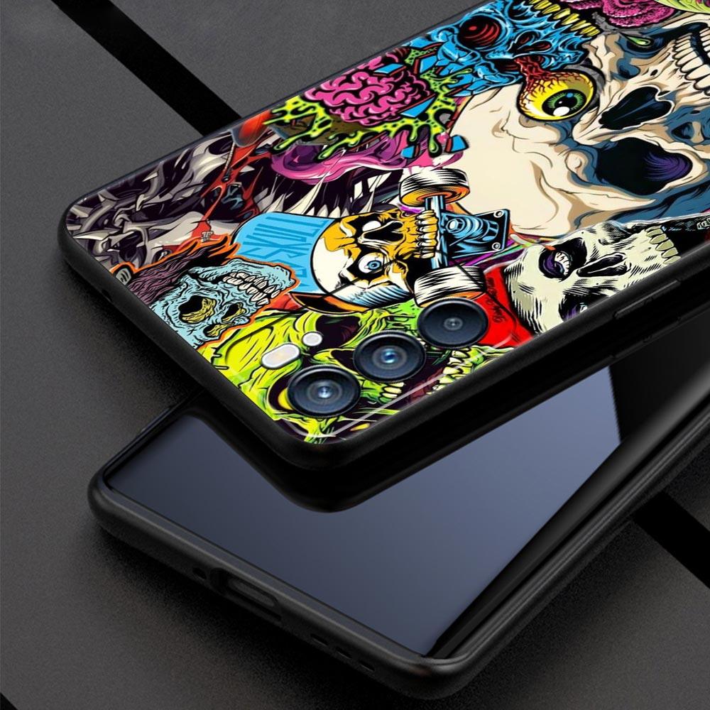 Skeleton Skull Phone Case For Oppo Reno 13 12 11 10 7 F Find X5 X6 A98 A80 A79 A78 A57 A54 A31 A17 Pro 5G Soft TPU Cover Fundas