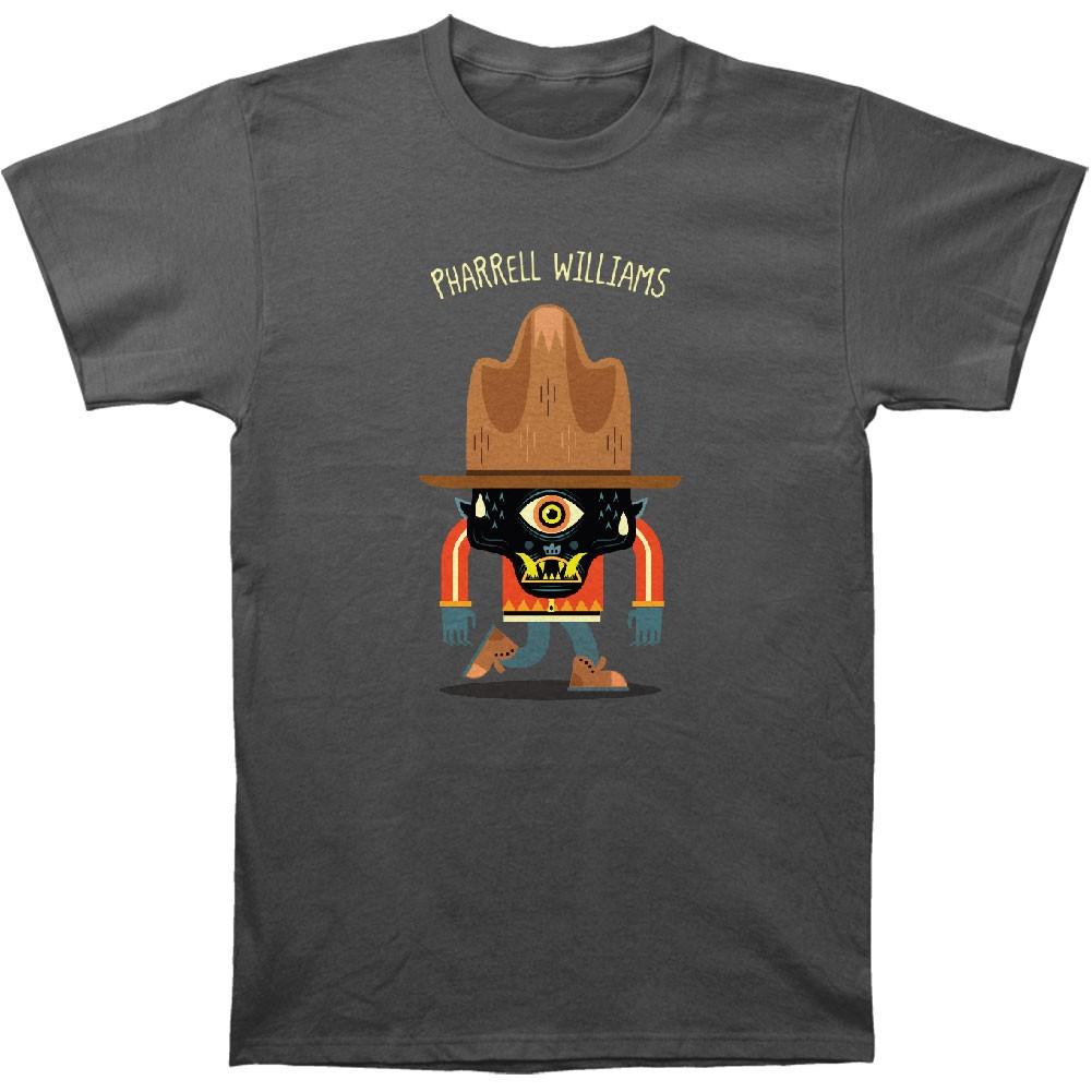 Men s Pharrell Williams Hat Cyclops Slim Fit T-shirt Small Charcoal 3XL