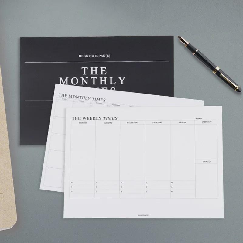 

English Weekly Planner Tearable Notepad – Office Schedule Book