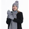 Women's Three Sizes To Choose From: Knitted Hat, Scarf, Glove, Women's Autumn and Winter Outdoor Warm Double Layer Knitted Hat