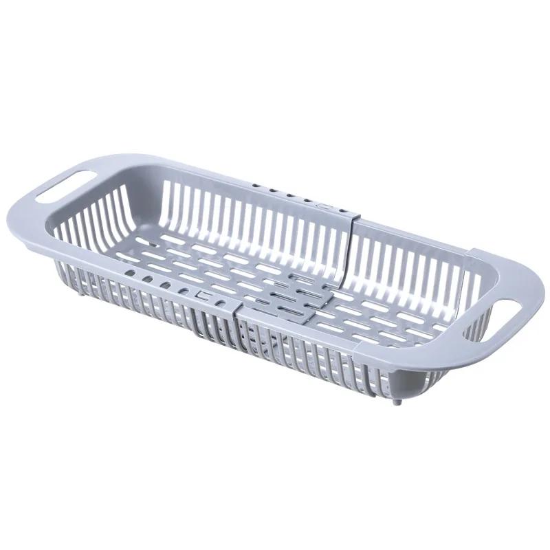 Foldable Kitchen Dish Drying Rack Stainless Steel Bowl Fruit Vegetable Dish Holder Sink Roller Organizer Basket Racks Tool