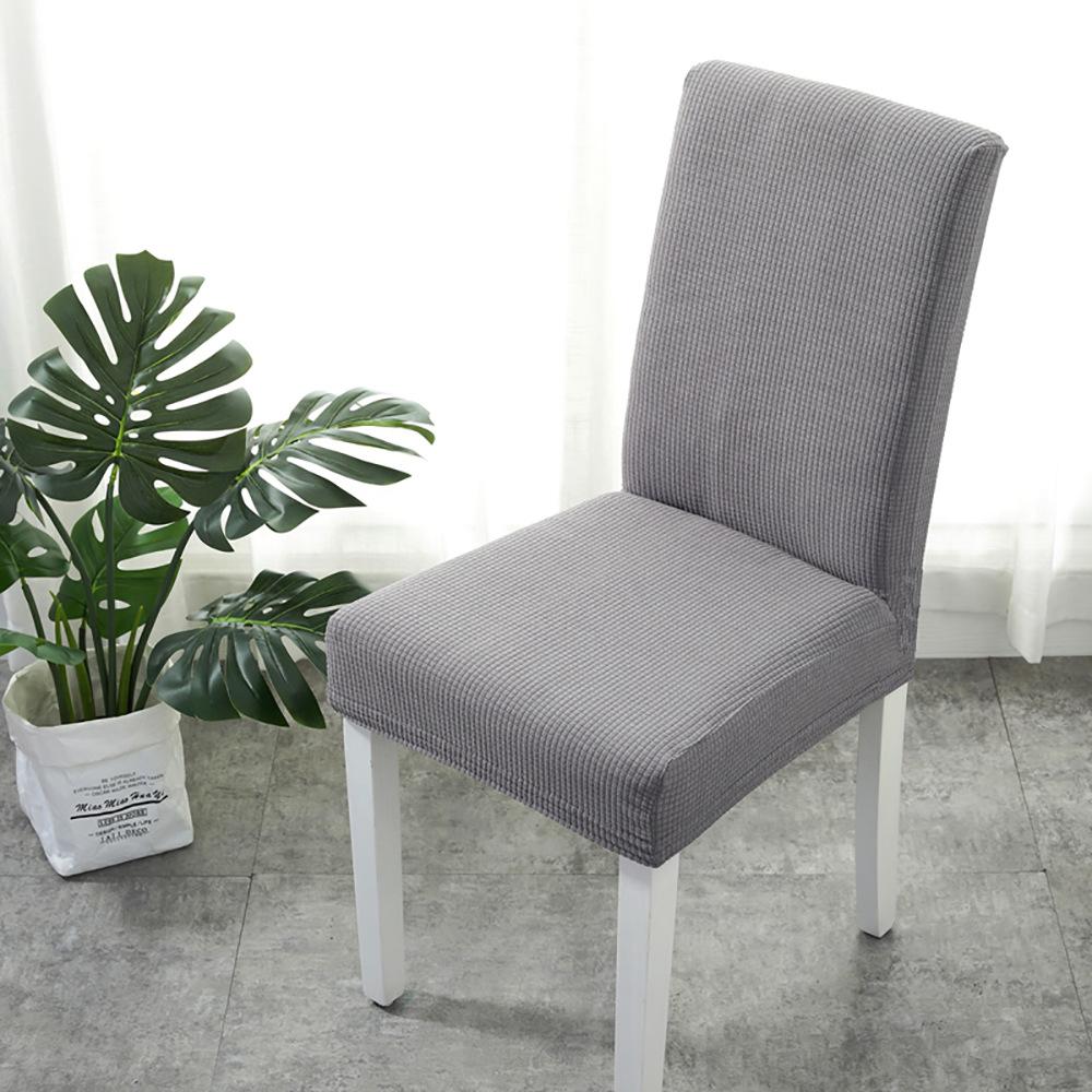 Universal Jacquard Chair Cover Stretch Solid Color Chair Covers Dining Room Wedding Hotel Banquet Home Decor Washable Seat Case