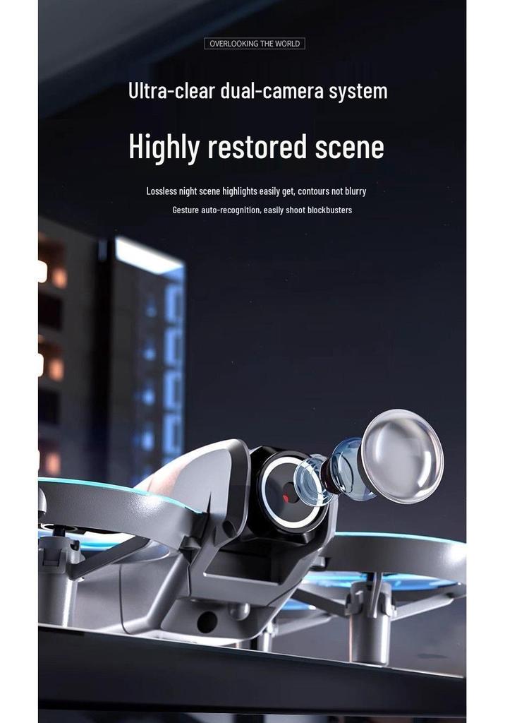 4K Dual-Camera Mini Drone: Adjustable Aerial Photography, Remote-Controlled Flight Toy.