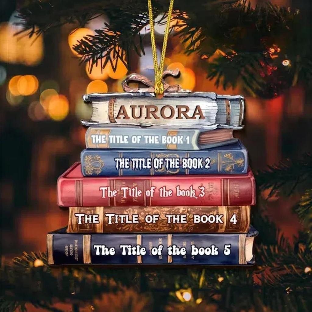 Weihnachten Baum Buch Dekorationen Baum Acryl Ornamente Weihnachten Baum Hängen Anhänger Decor