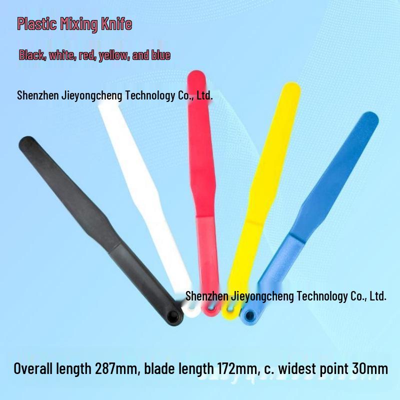 

Пятицветный пластиковый нож для смешивания и нанесения трафаретной краски жёлтый