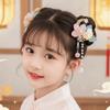 1 Pair Double Clip Pearl Bunny Hair Clips Floral Tassel Fairy Hairpins Hanfu Hair Clips  Festival