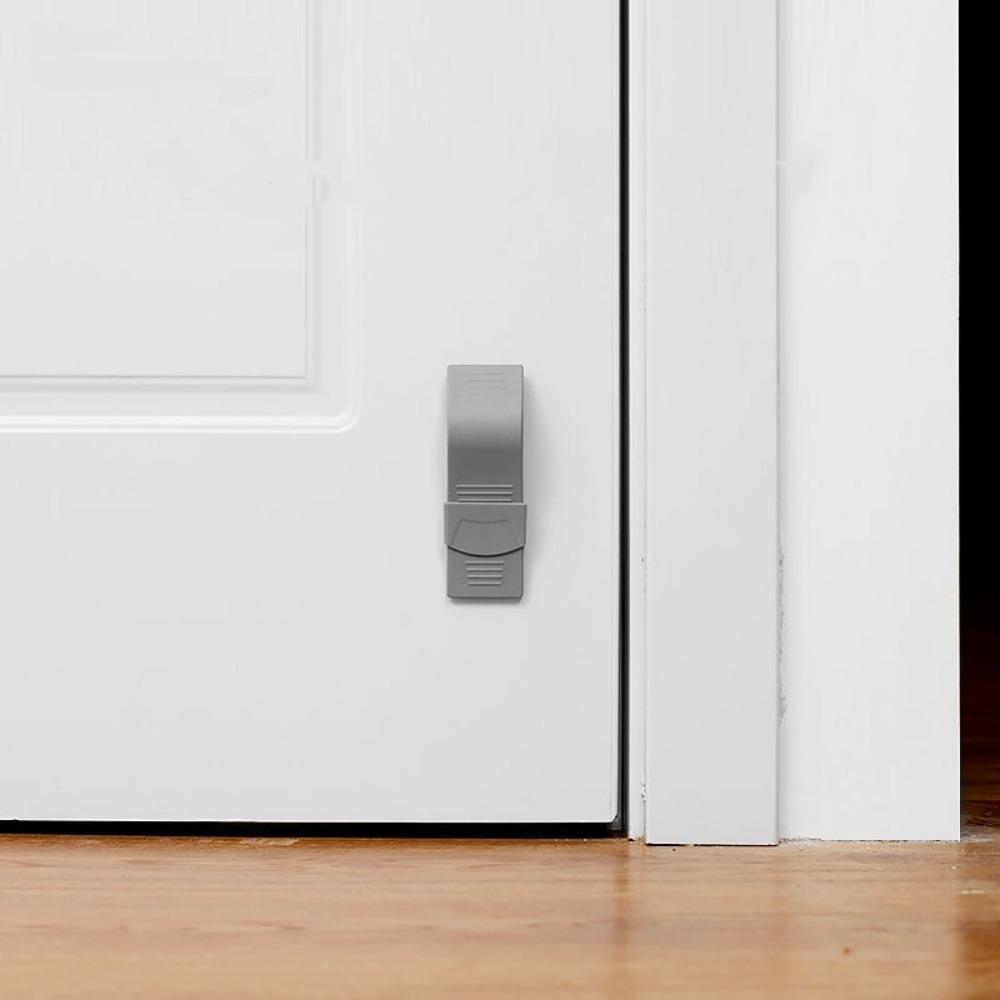 New Silicone Under Door Draft Stopper Wedge Anti-collision Door Stopper Home Office Non Perforated Buffer Door Rear Retainer