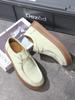Mode Herren Freizeitschuhe Schnürschuhe Kuhveloursleder Echtes Leder Dicke Sohle Herren Klassisch Retro Britischer Stil Känguru Schuh Flats