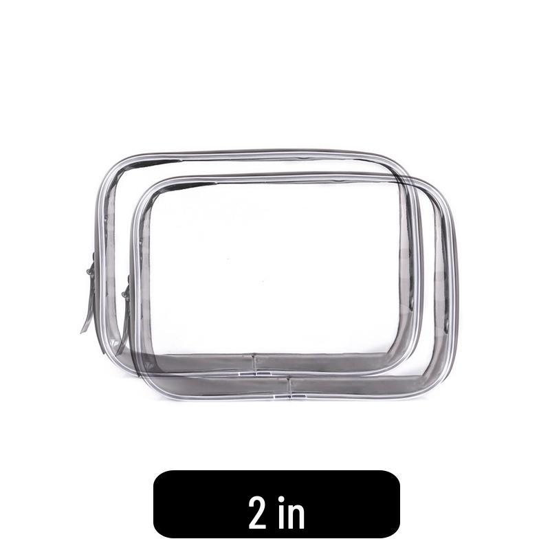 Large Capacity Waterproof Transparent Makeup Bag - Portable Toiletry Organizer for Travel