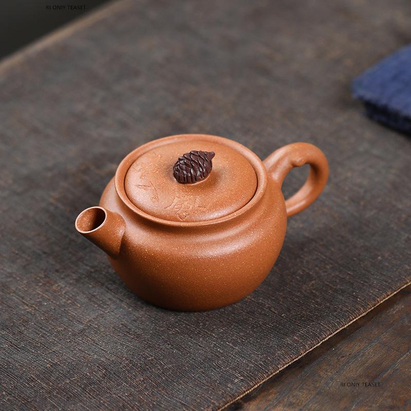 120ml Chinese Yixing Purple Clay Teapots Handmade Tea Pot Raw Ore Colorful Section Mud Kettle High-end Zisha Tea Set Collection