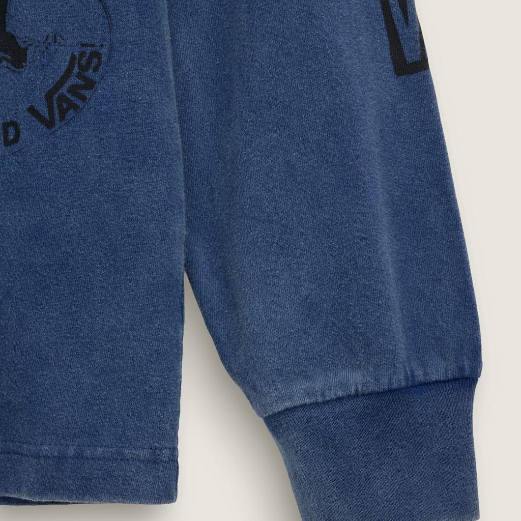 Vans Letter Logo Print Loose Fit Drop Shoulder Long Sleeve T-Shirt Men Tops VN000SRCFOB