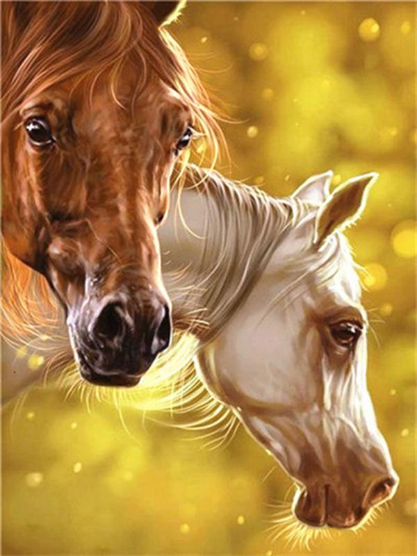 DIY Diamond Painting Animal Cross Stitch Full Round Drill  Steed Painting Embroidery Craft Home Decoration