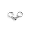 Lover Female Wedding Fashion Jewelry Iron Finger Ring Set Couple Open Ring Magnetic Heart Ring Korean Style Ring