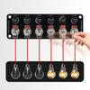 Rockers Switch, 6 Gang Round Rockers Switch Panel, Waterproof Easy-to-Install 12V 24V Switch 10A Fuses for Boats RVs