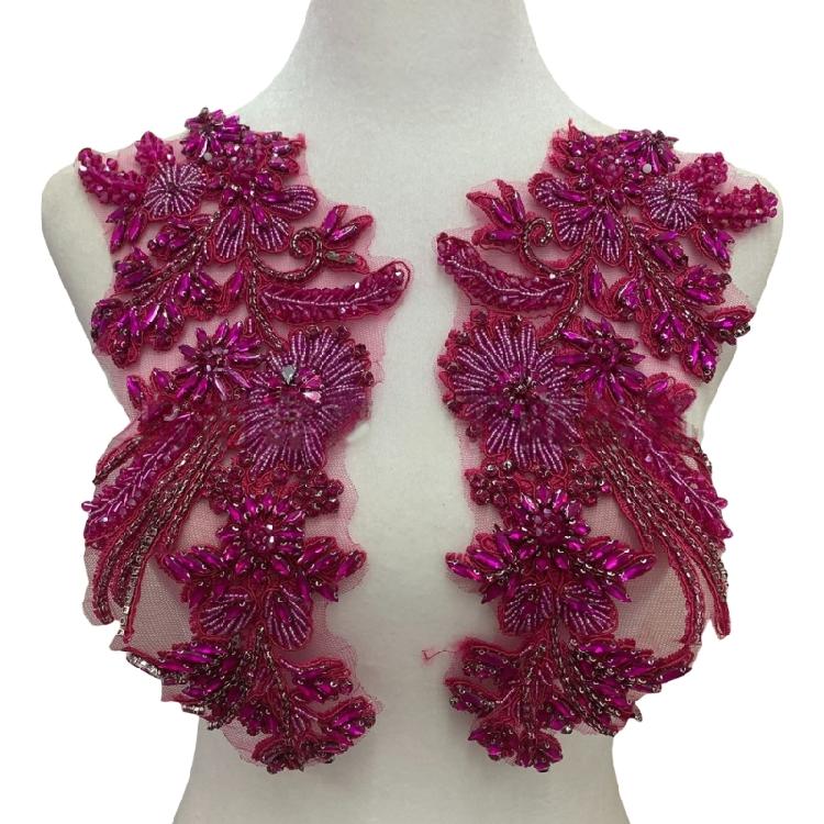 Embroidery Flower Applique Garment Decoration Sewing On Accessories for Stage Performers Gown Ethnic Costume Applique