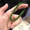 2024 Fresh Spinach Green Bead Bracelet: New Chinese Style, Round Beads, Whitening Design for Women