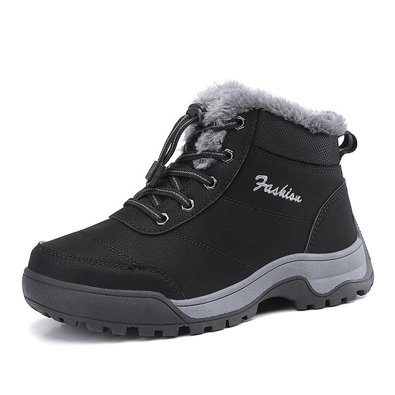 Women's winter snow boots plush warm cotton shoes wear-resistant large size windproof sports outdoor elastic short boots women's boots
