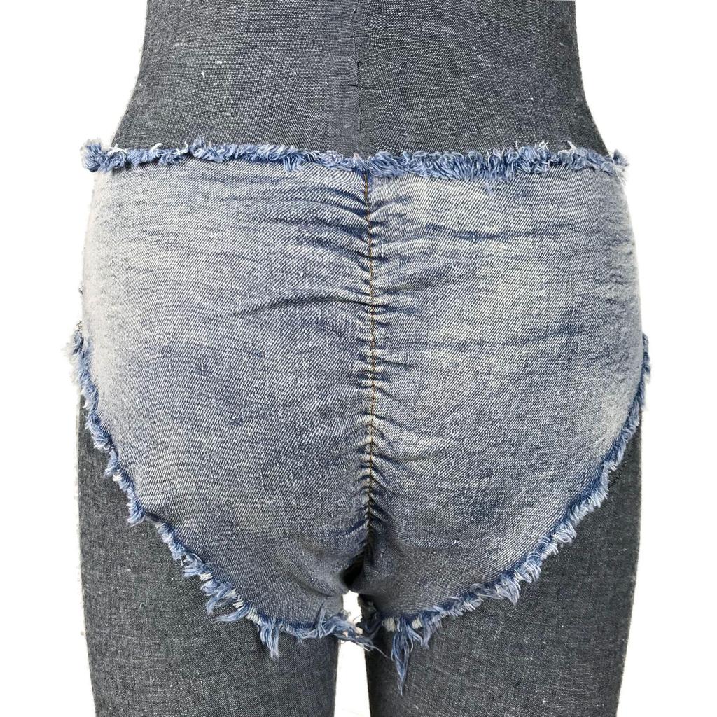 European & American Denim Bikini Sexy Split Swimsuit Set 2024