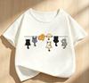 Climbing Cat Pattern Trendy Design Print T Shirts Short Sleeve Kids Children's T-shirt Boys Girls Summer Spring Casual Top Tee