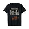 If It Bleeds You Can Grill Barbecue T Shirt Vintage Stylish Homme Top For Everyday Wear Streetwear Designer Clothes