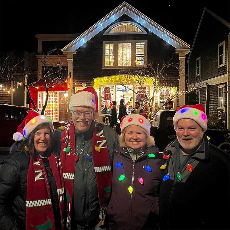 Breathable LED Christmas Hats Soft Adjustable Hats Kids Festives Glowing Hats for Fishing Or Evening Walks