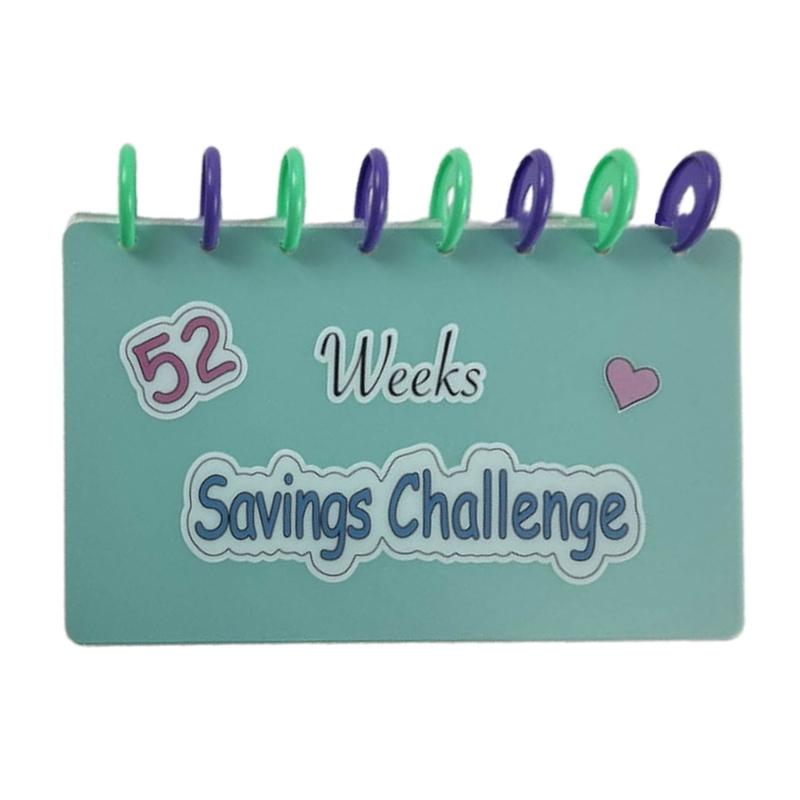 52 Week Savings Challenge PVC Waterproof Budget Binder Money Saving Binders Book 1