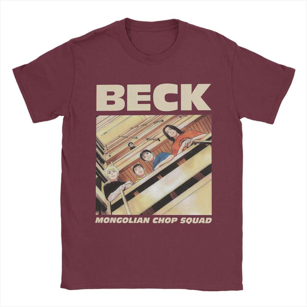 BECK Mongolian Chop Squad T Shirts for Men Cotton Fun TShirt Crewneck  Tee Shirt Short Sleeve Clothes Birthday Present