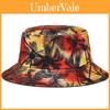 Spring Summer Flower Leaf Print Fisherman Hat With Sunshade For Casual Wear