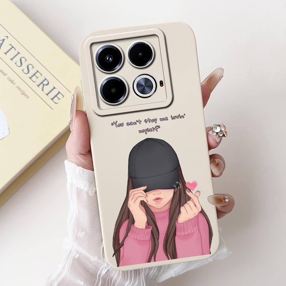 For Infinix Note 40 Case X6853 Pretty Girls Sunflowers Cover Soft Silicone Phone Case For Infinix Note 40 Pro Plus Note40 Fundas