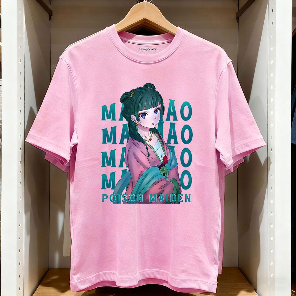 Maomao Maiden The Apothecary Diaries Tshirt Harajuku Anime Women Unisex Vintage Printed Tshirt Cotton Oneck Adult Tee