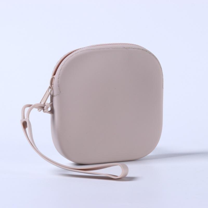 Silicone Storage Pouch Zippered Cosmetic Bag Soft Silicone Material Multi-Coloured DIY Gift