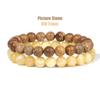 2Pcs/Set Bracelets For Women Natural Stone Bracelet Set Agates 8mm Beads Bangle Turquois Crystal Bracelet Me… More