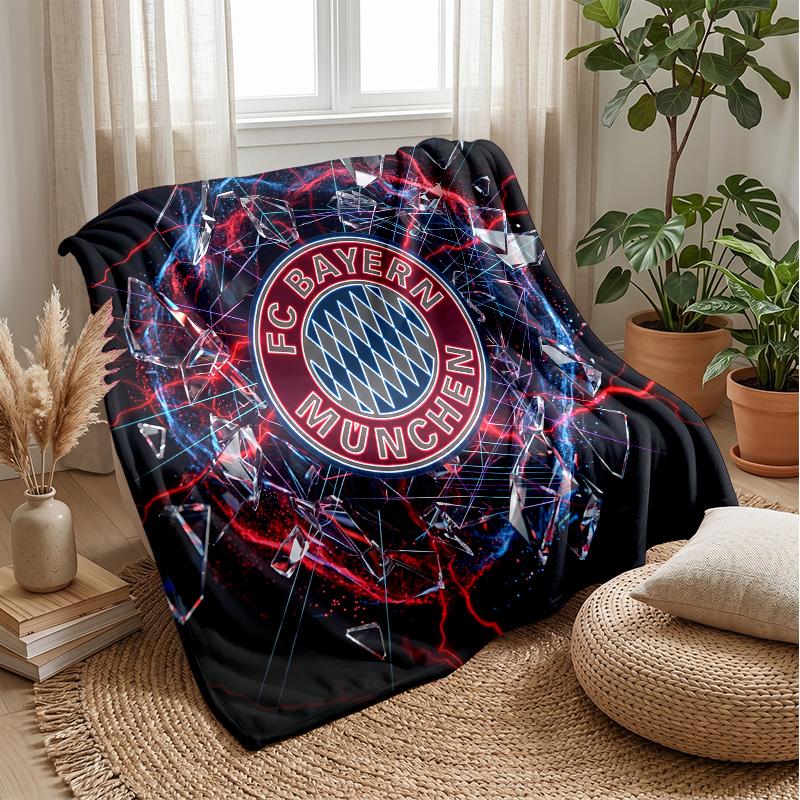 Bayern Munich Theme Blanket Soft Flannel Blanket Plush Throw Blanket Cozy Sofa Bed Blanket for Home Decor
