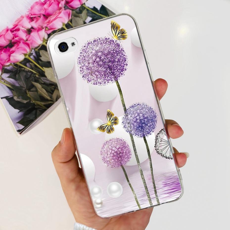 Custodia Per iPhone 4 4s Carino Gatto Dinosauro Modello Cover Posteriore Per iPhone4 iPhone4s Morbido Silicone Trasparente TPU Custodie per Telefono