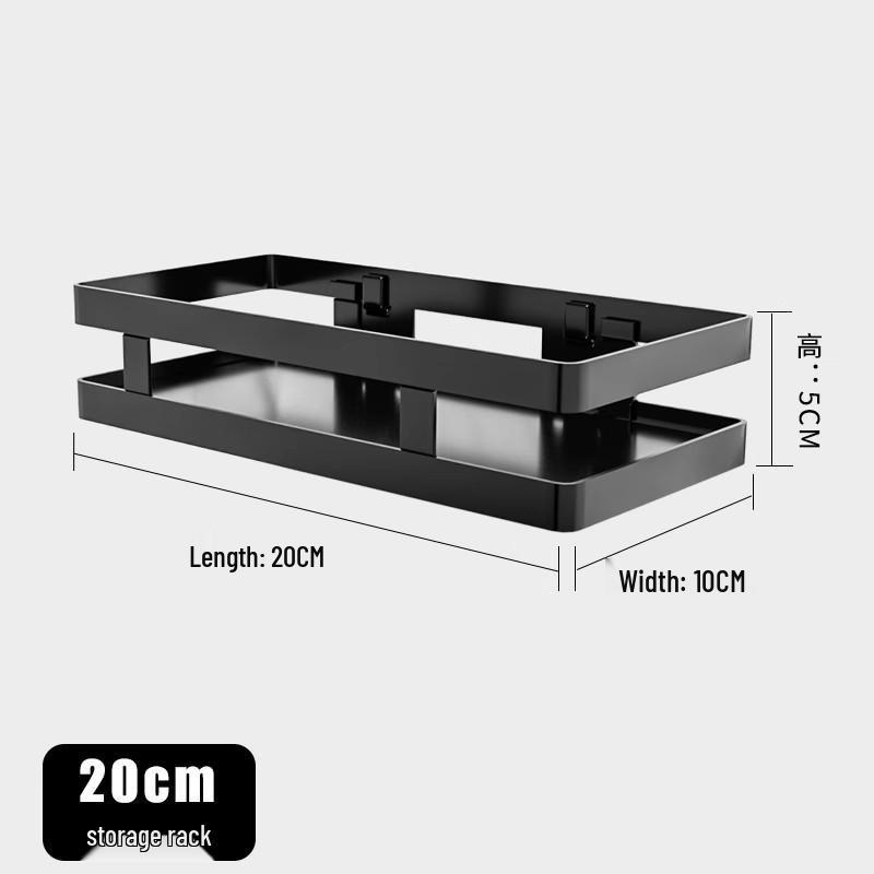 Metalowy stojak do przechowywania montowany na ścianie, odporny na rdzę: Bez wiercenia Półka kuchenna na przyprawy i łazienkowa